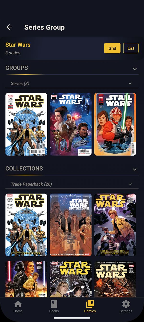 Collections grouped by franchise
